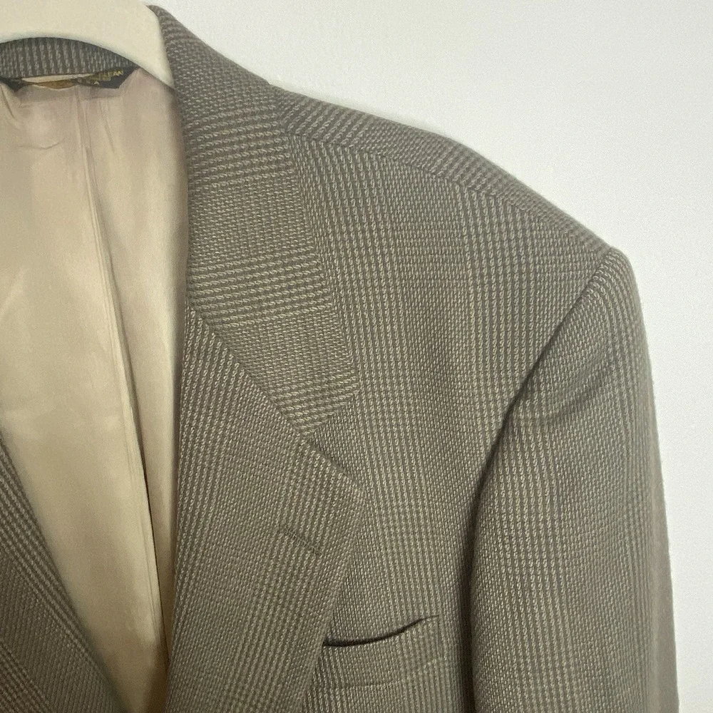 Nino Cerruti Hechts Brown Wool Tweed Blazer Rue Royale 2 Button Sport Jacket 42R